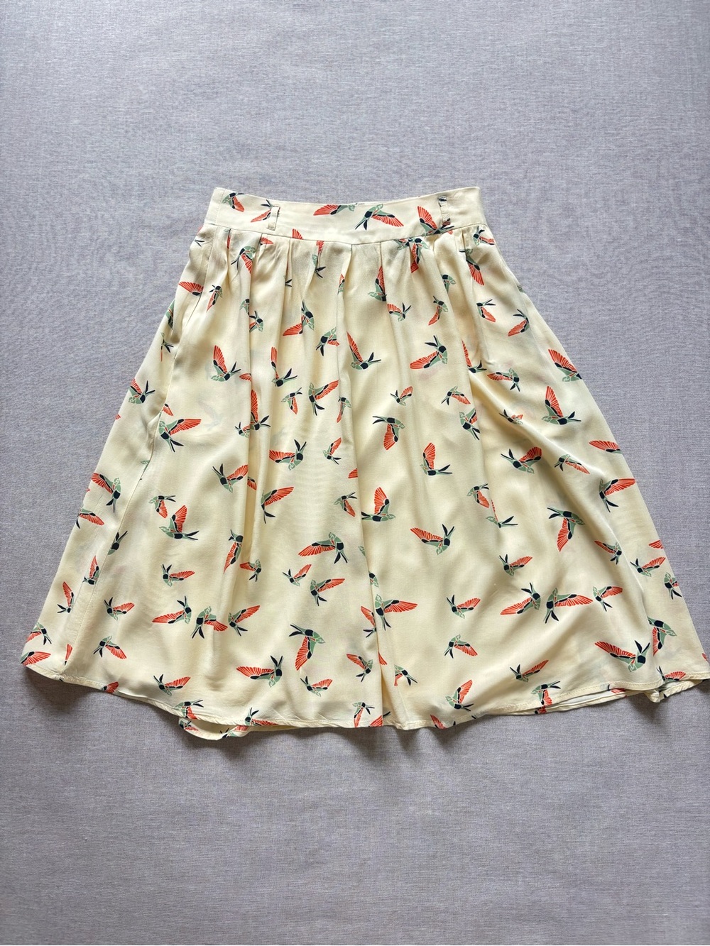 La Maison Simons Twik rockabilly retro bird swing skirt size S